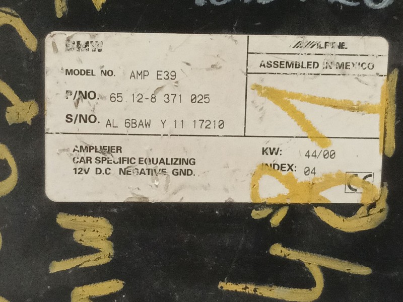 Recambio de caja reles / fusibles para bmw serie 5 berlina (e39) referencia OEM IAM 65128371025 AL6BAWY1117210 