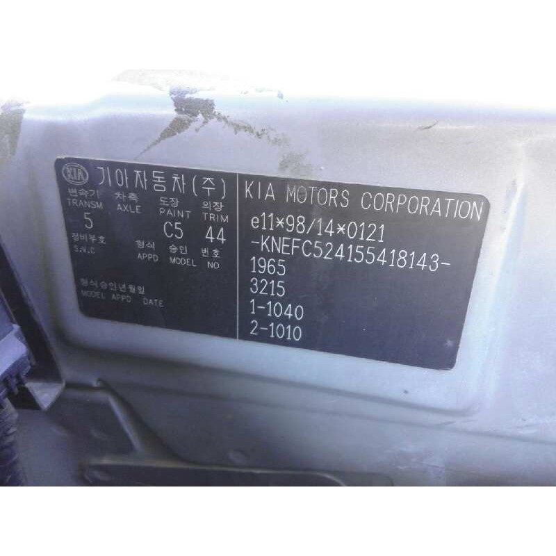 kia carens 2.0 turbodiesel cat   |   0.02 - 0.06 | 2002 - 2006 | 113 cv / 83 kw del año 2002