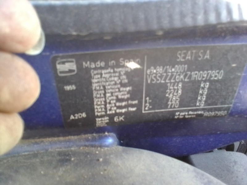 seat ibiza (6k1) del año 1999