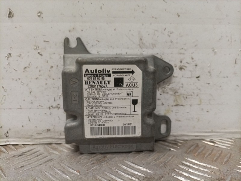 Recambio de centralita airbag para renault scenic (ja..) 1.9 dti century referencia OEM IAM 600639500 8200117652A 