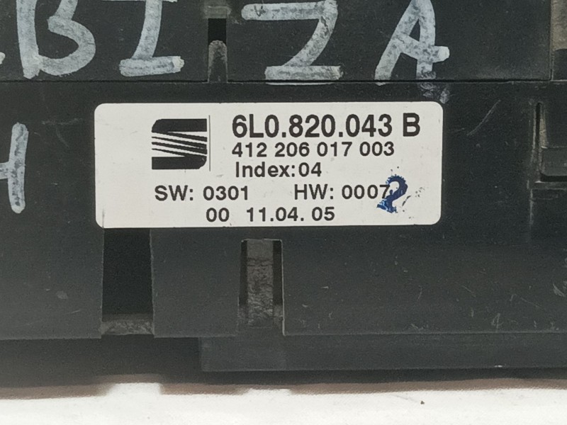 Recambio de mando climatizador para seat referencia OEM IAM 6L0820043B   Recambio de mando climatizador para seat referencia OEM IAM 6L0820043B
