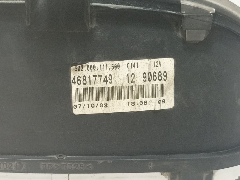 Recambio de cuadro instrumentos para fiat doblo (119) 1.9 diesel cat referencia OEM IAM 46817749 1290689 