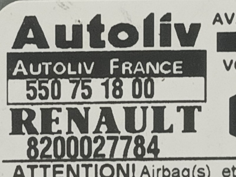 Recambio de centralita airbag para renault kangoo (f/kc0) 1.9 diesel referencia OEM IAM 8200027784 550751800 