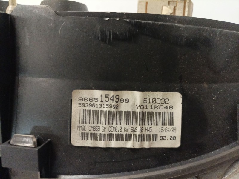 Recambio de cuadro instrumentos para fiat scudo (270_, 272_) 2007-2016 referencia OEM IAM 9665154980  