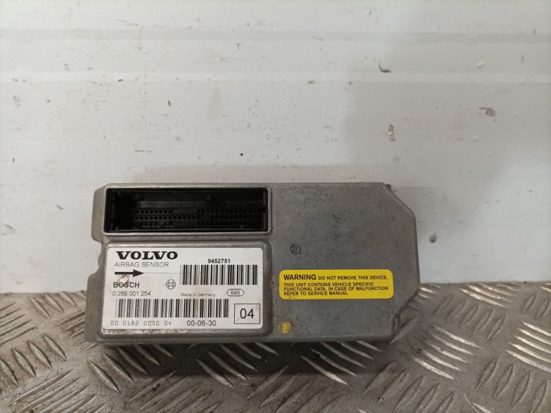 Recambio de centralita airbag para volvo s80 berlina 2.5 d referencia OEM IAM 9452751 0285001254  Recambio de centralita airbag para volvo s80 berlina 2.5 d referencia OEM IAM 9452751 0285001254