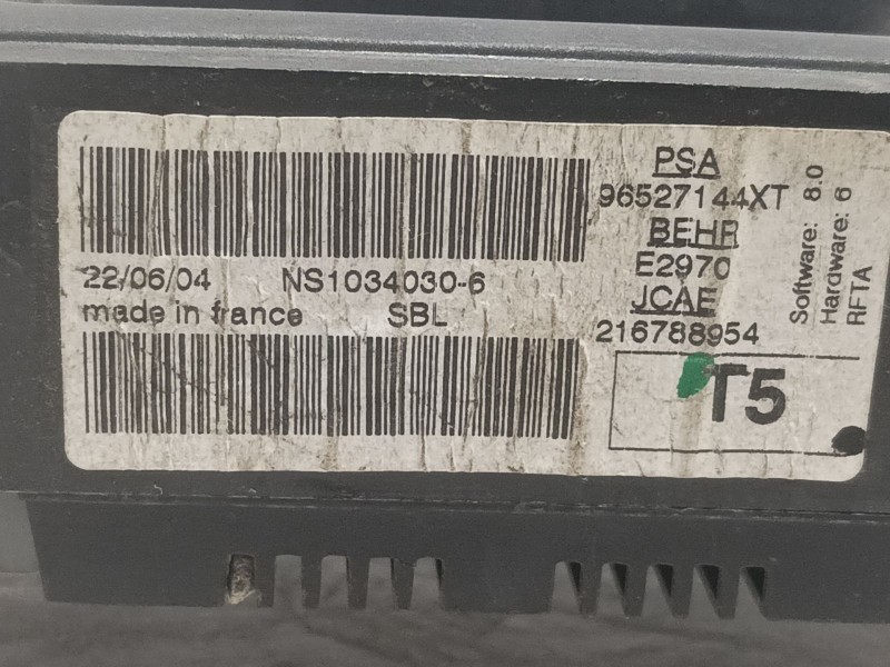 Recambio de mando calefaccion / aire acondicionado para peugeot 206 berlina x-line referencia OEM IAM 96527144XT  