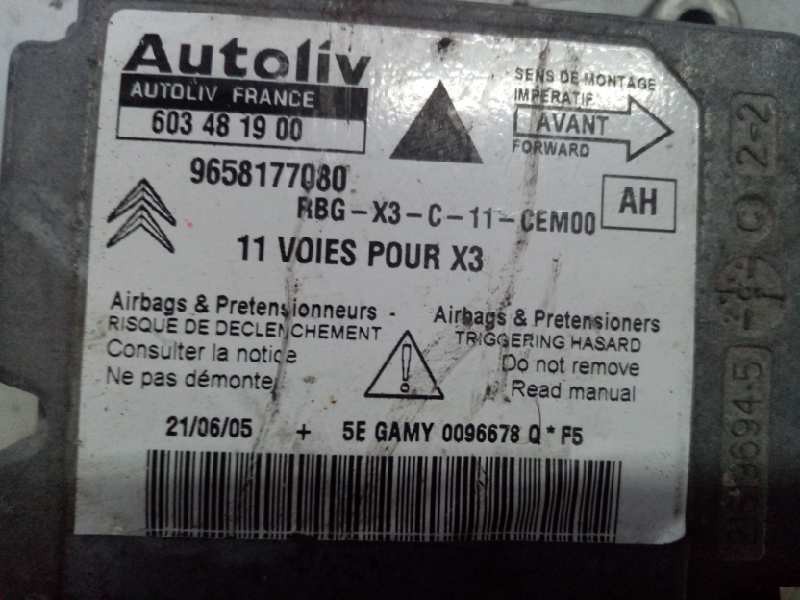 Recambio de centralita airbag para citroen c5 berlina lx (e)   |   06.05 - 12.06 | 2005 - 2006 | 109 cv / 80 kw referencia OEM I