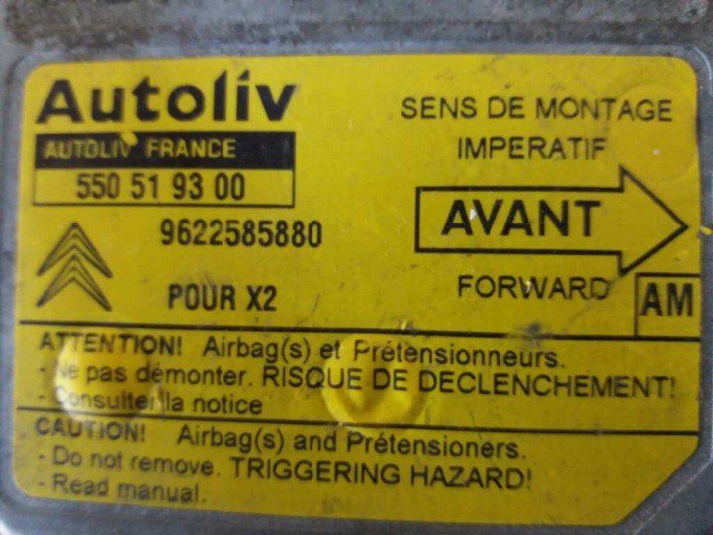 Recambio de centralita airbag para citroen xantia berlina 1.6 sx   |   12.97 - 12.00 | 1997 - 2000 | 88 cv / 65 kw referencia OE