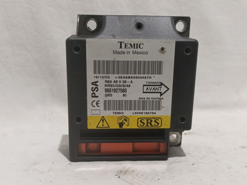Recambio de centralita airbag para citroen c3 1.4 hdi sx plus referencia OEM IAM 9651927580  