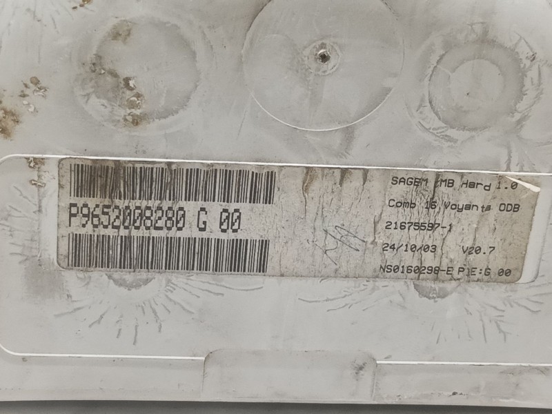 Recambio de cuadro instrumentos para citroen c3 1.4 hdi sx plus referencia OEM IAM P9652008280G  