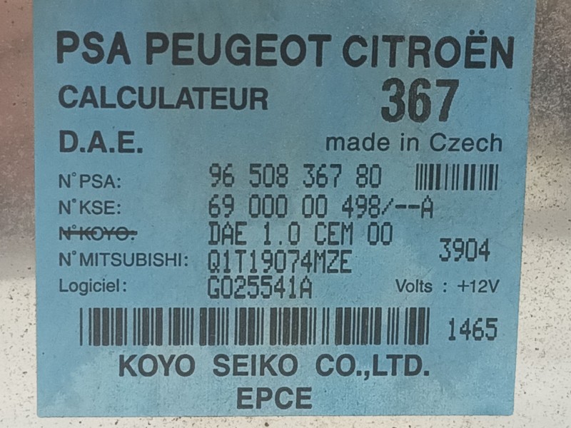 Recambio de modulo electronico para citroen c3 1.4 hdi sx plus referencia OEM IAM 9650836780  