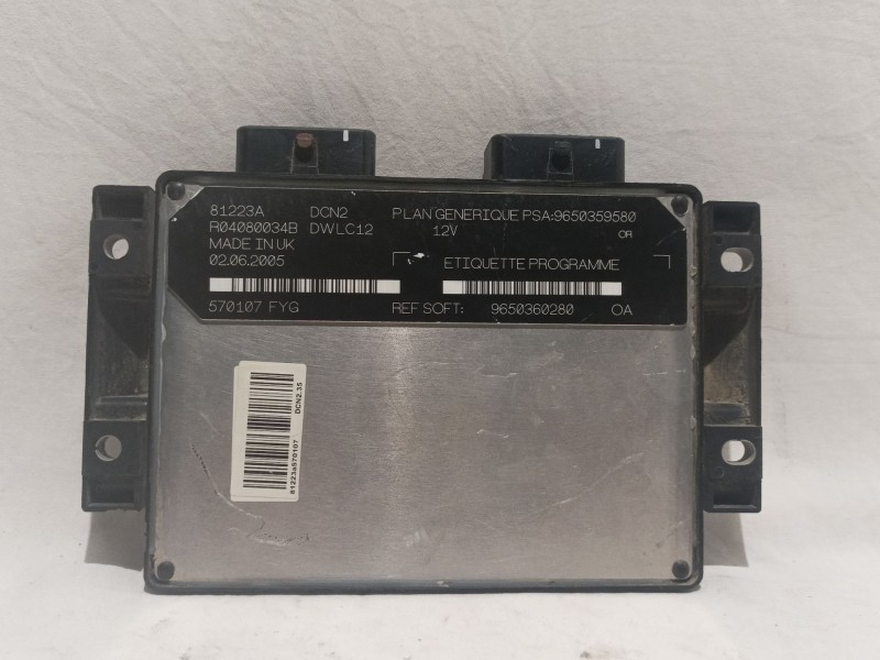 Recambio de centralita motor uce para peugeot partner (s1) 1.9 diesel referencia OEM IAM 9650360280  