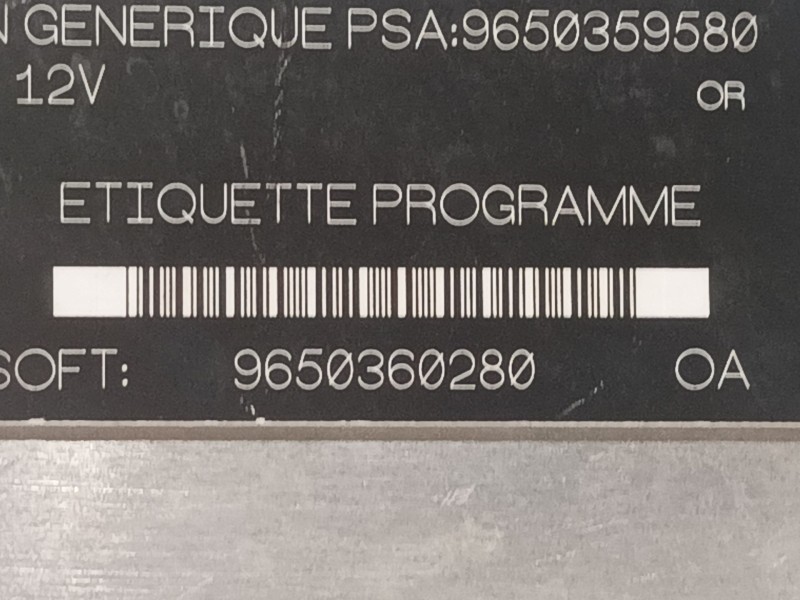Recambio de centralita motor uce para peugeot partner (s1) 1.9 diesel referencia OEM IAM 9650360280  