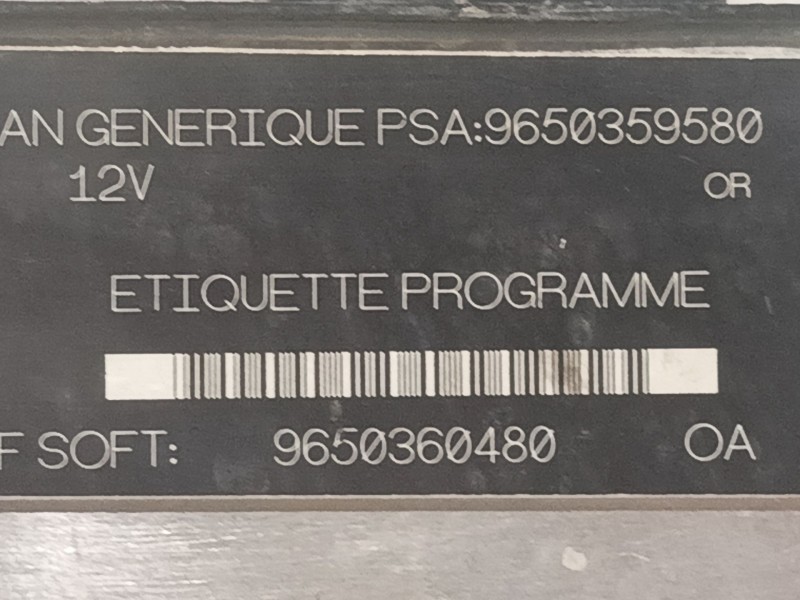 Recambio de centralita motor uce para citroen berlingo 1.9 diesel referencia OEM IAM 9650360480  