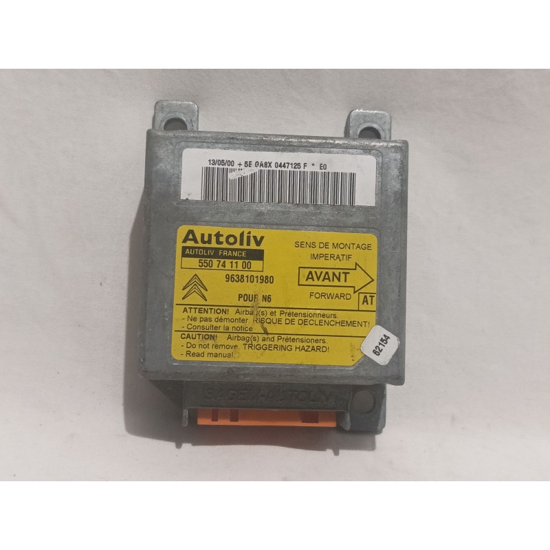 Recambio de centralita airbag para citroen xsara berlina 1.9 diesel referencia OEM IAM 550741100 9638101980 