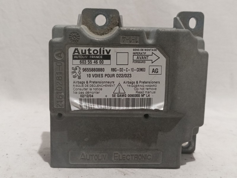 Recambio de centralita airbag para peugeot 407 st confort referencia OEM IAM 9655880880 603554600 