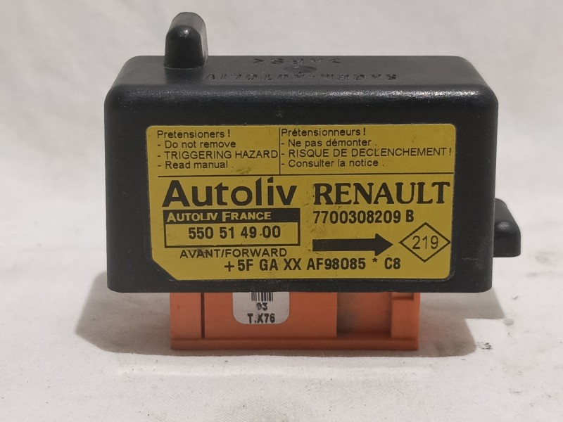 Recambio de centralita airbag para renault kangoo (f/kc0) 1.9 diesel referencia OEM IAM 820098401 550751800 
