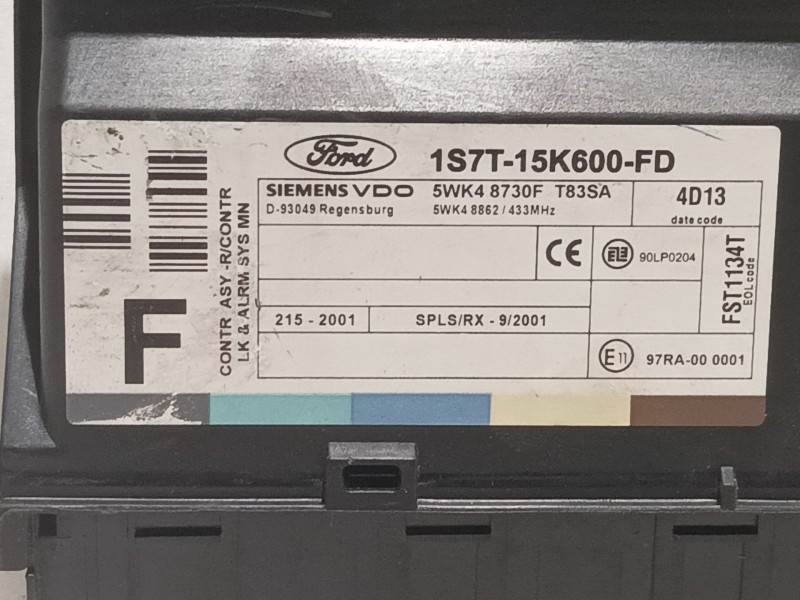 Recambio de modulo electronico para ford focus berlina (cak) trend referencia OEM IAM 5WK48730F 1S7T15K600FD 