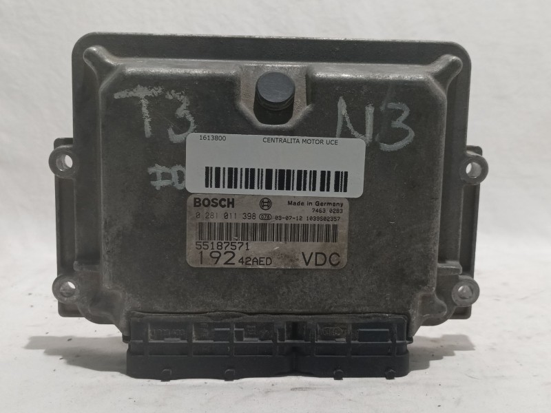 Recambio de centralita motor uce para fiat stilo (192) referencia OEM IAM 0281011398 55187571  Recambio de centralita motor uce para fiat stilo (192) referencia OEM IAM 0281011398 55187571
