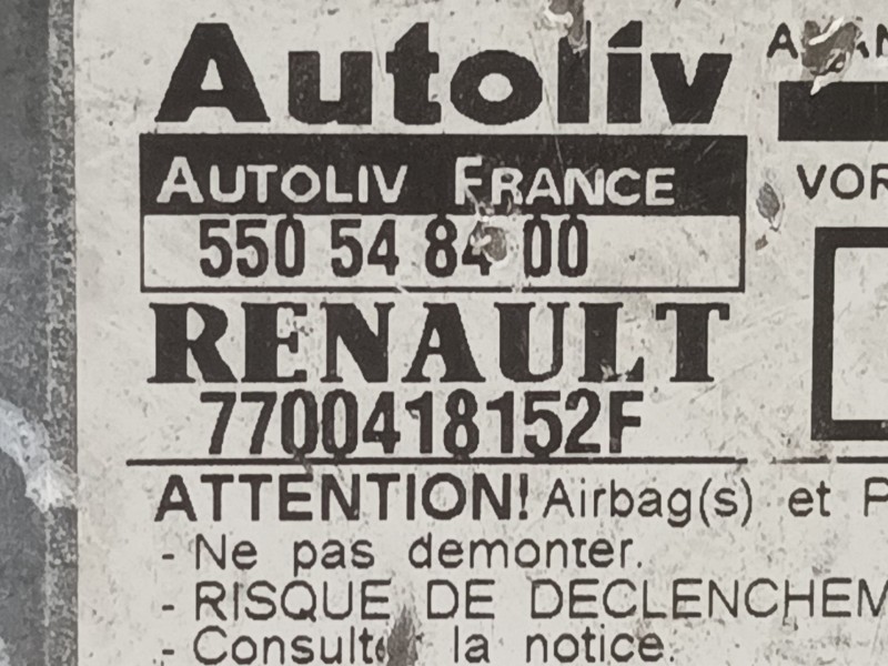 Recambio de centralita airbag para renault megane i classic (la0) referencia OEM IAM 550548400 7700418152F 
