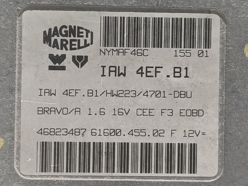 Recambio de centralita motor uce para fiat bravo (182) referencia OEM IAM IAW4EF.B1  
