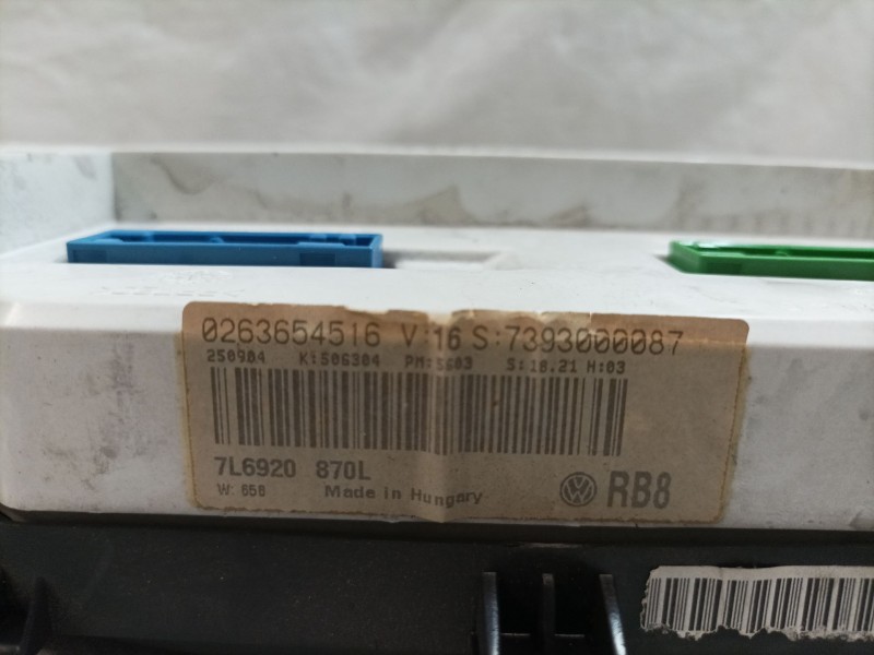 Recambio de cuadro instrumentos para volkswagen touareg (7la) referencia OEM IAM 0263654516 7393000087 