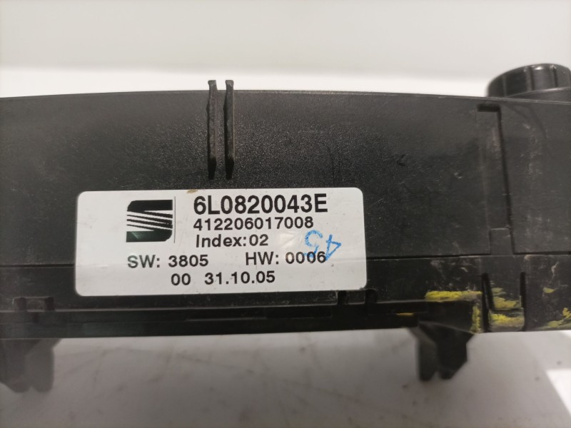 Recambio de mando climatizador para seat ibiza (6l1) referencia OEM IAM 6L0820043E 412206017008 