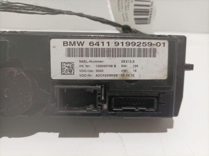 Recambio de mando calefaccion / aire acondicionado para bmw serie 3 berlina (e90) 320d referencia OEM IAM 6411919925901  