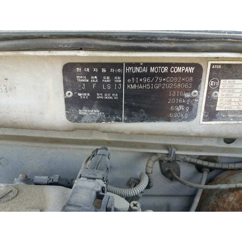 hyundai atos (mx) gls   |   03.98 - 12.02 | 1998 - 2002 | 54 cv / 40 kw del año 1998