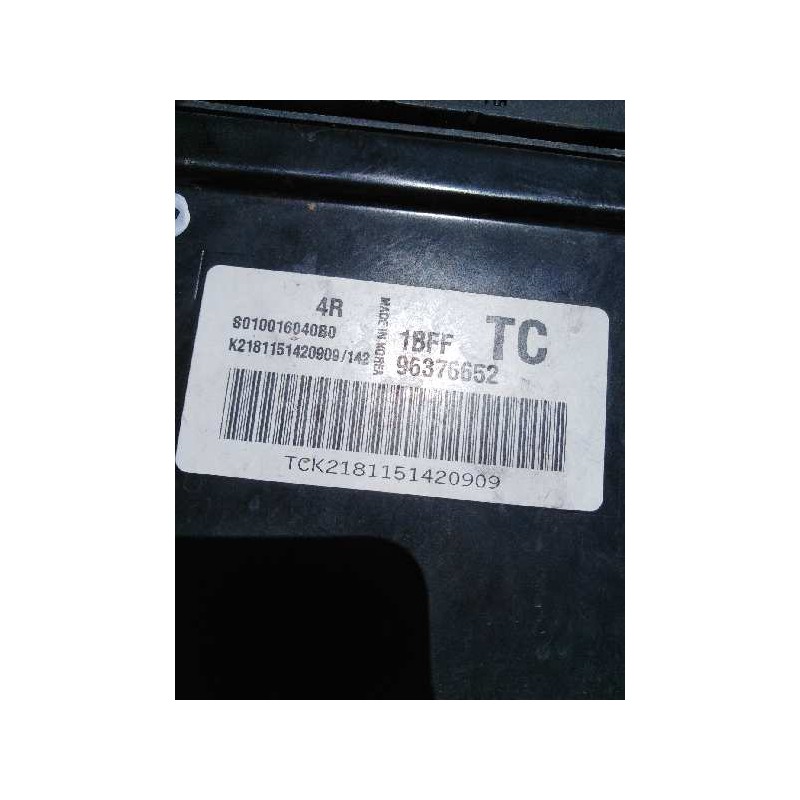 Recambio de centralita motor uce para chevrolet kalos 1.2 cat referencia OEM IAM 96376652 S010016040 