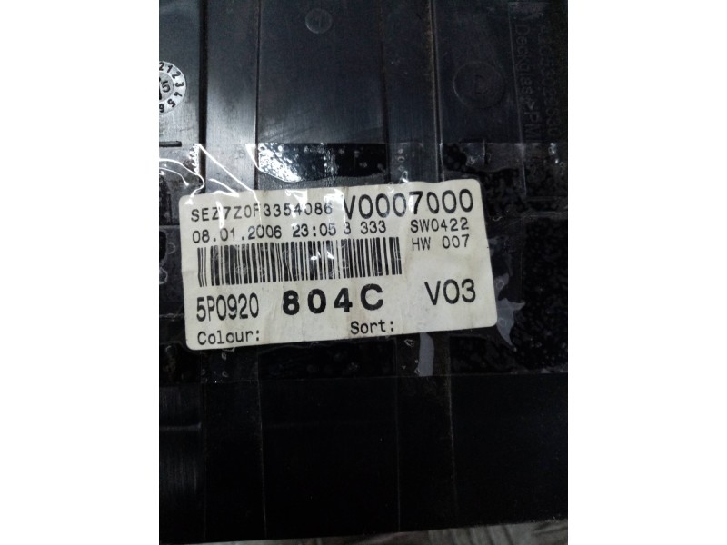 Recambio de cuadro instrumentos para seat altea (5p1) green   |   06.06 - 12.09 | 2006 - 2009 | 105 cv / 77 kw referencia OEM IA