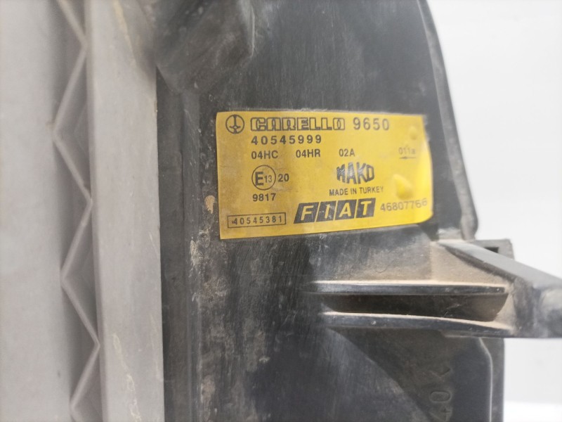 Recambio de faro derecho para fiat doblo (119) 1.3 16v jtd cat referencia OEM IAM 40545999  