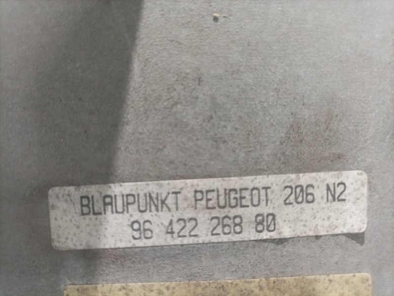 Recambio de sistema audio / radio cd para peugeot 206 berlina xr referencia OEM IAM 7648146392  