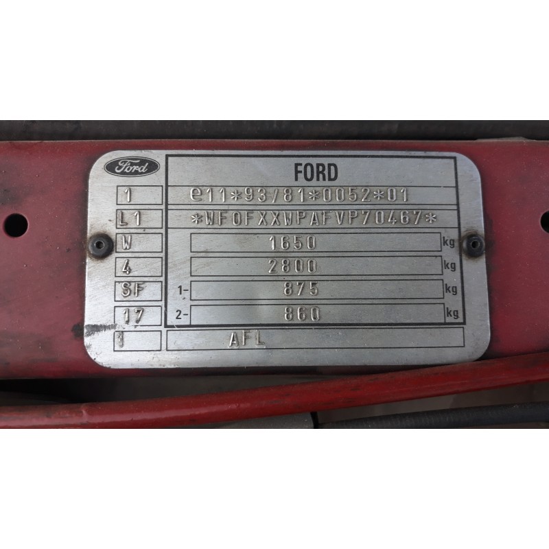 ford escort berl./turnier básico berlina   |   0.95 - ... | 1995 | 88 cv / 65 kw del año 1995