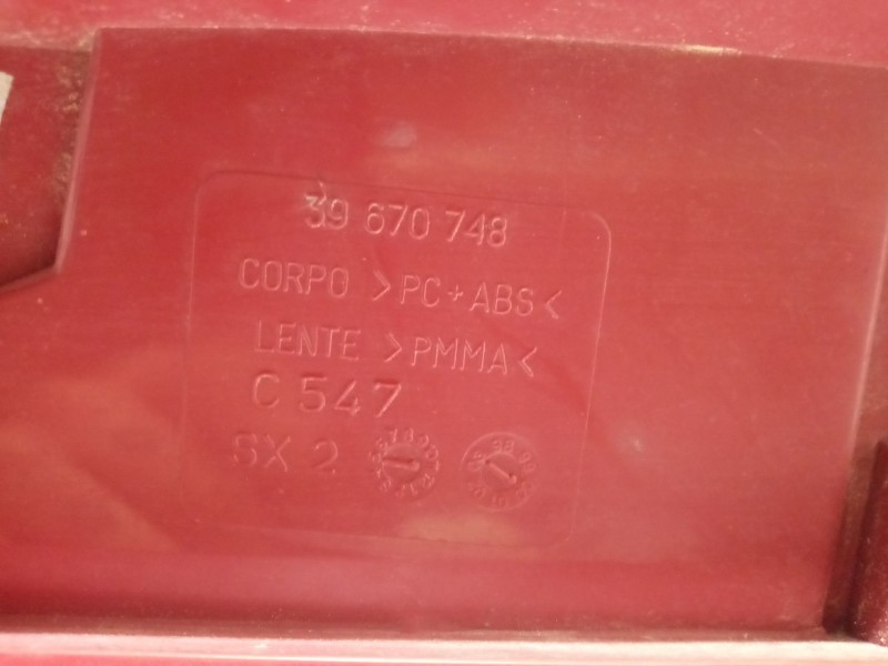 Recambio de piloto trasero izquierdo para fiat seicento (187) referencia OEM IAM 39670748  