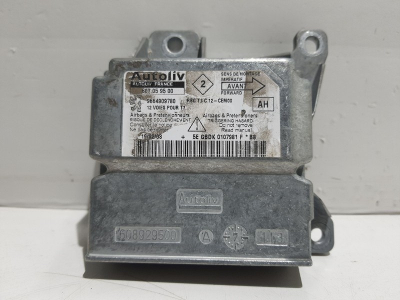 Recambio de centralita airbag para peugeot 308 referencia OEM IAM 9664909780 607059500 