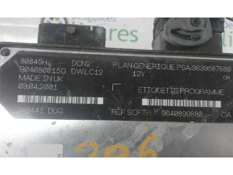 Recambio de centralita motor uce para peugeot 206 berlina x-line   |   10.02 - 12.03 | 2002 - 2003 | 69 cv / 51 kw referencia OE