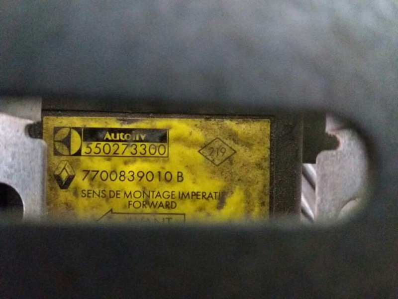 Recambio de centralita airbag para renault twingo (co6) 1.3 cat   |   0.93 - 0.07 | 1993 - 2007 | 54 cv / 40 kw referencia OEM I