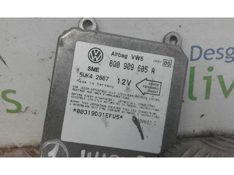 Recambio de centralita airbag para seat leon (1m1)    |   0.99 - 0.06 | 1999 - 2006 referencia OEM IAM 5WK42867 6Q0909605A 
