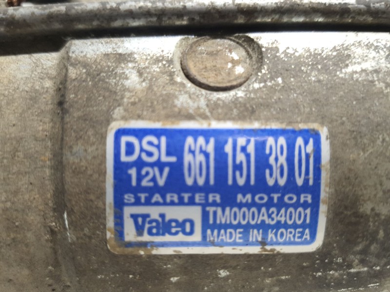 Recambio de motor de arranque para ssangyong actyon referencia OEM IAM 6611513801  100911023GX