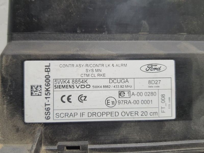 Recambio de modulo electronico para ford fiesta (cbk) referencia OEM IAM 6S6T15K600  