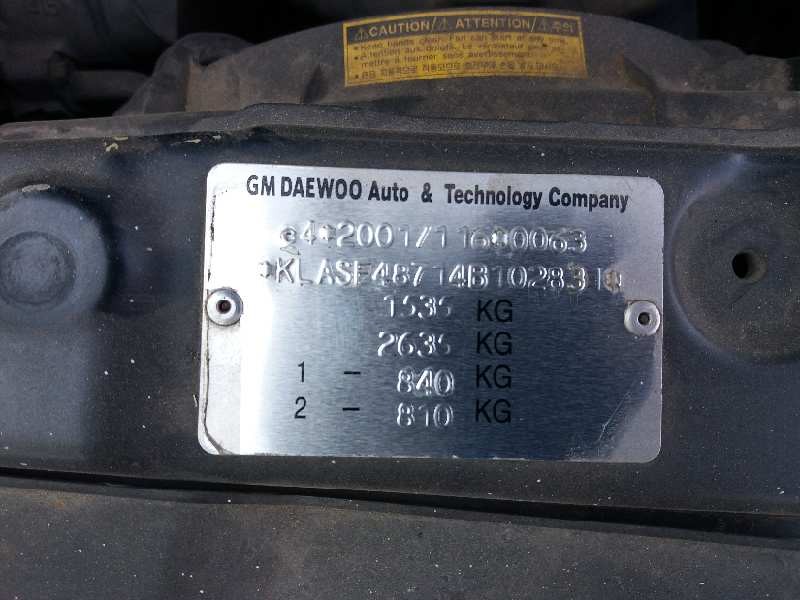 chevrolet kalos 1.4 cat   |   0.05 - 0.09 | 2005 - 2009 | 94 cv / 69 kw del año 2005