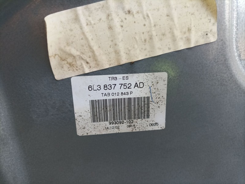 Recambio de elevalunas delantero derecho para seat ibiza iii (6l1) 1.9 sdi referencia OEM IAM 6L3837752AD  