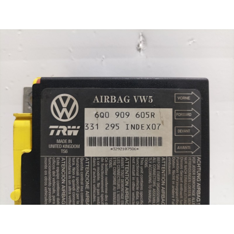 Recambio de centralita airbag para seat ibiza iii (6l1) 1.9 sdi referencia OEM IAM 6Q0909605R TRW 