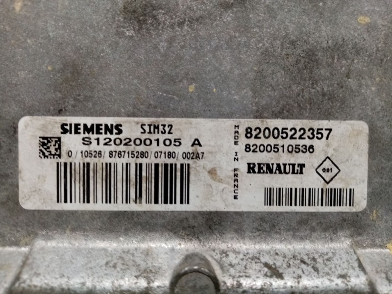 Recambio de centralita motor uce para renault clio iii referencia OEM IAM S120200105A 8200522357 
