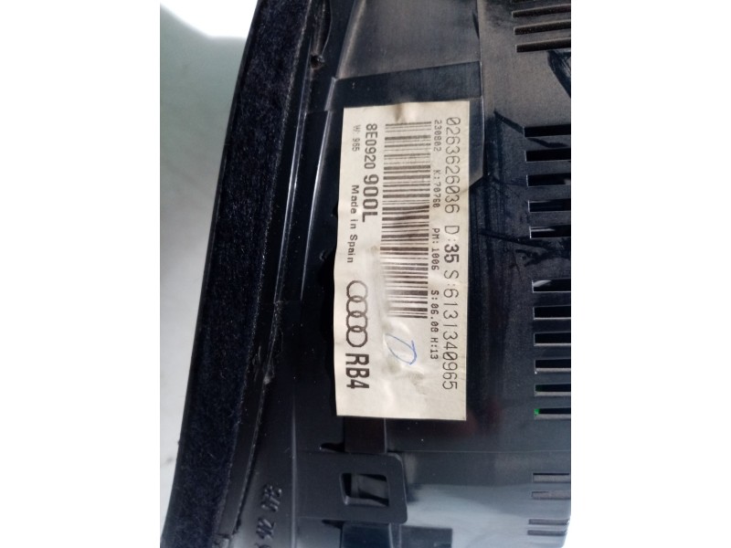 Recambio de cuadro instrumentos para audi a4 b6 (8e2) 2.0 referencia OEM IAM 0263626036 1036901830 