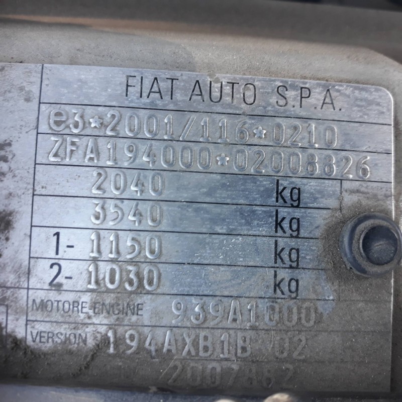 fiat croma (194) 1.9 8v multijet dynamic   |   06.05 - 12.08 | 2005 - 2008 | 120 cv / 88 kw del año 2005