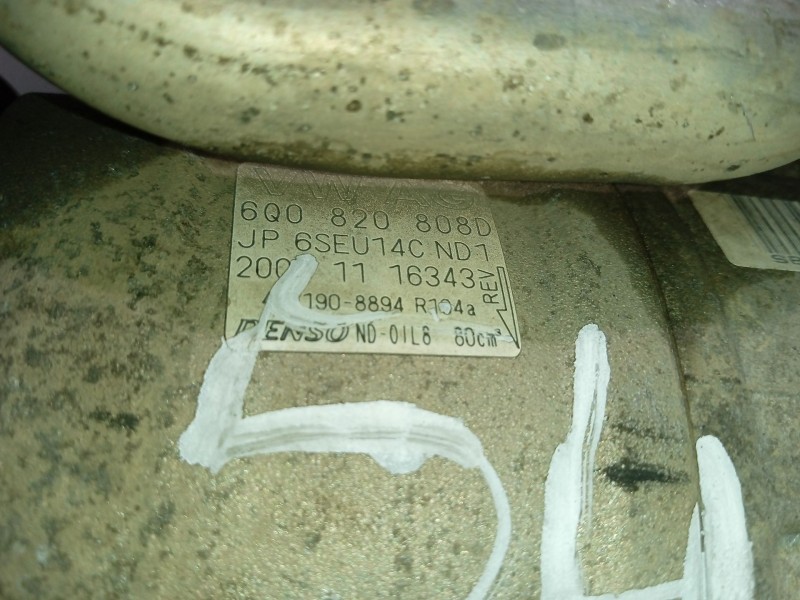 Recambio de compresor aire acondicionado para seat ibiza (6l1) 1.2 referencia OEM IAM 6Q0820803G  