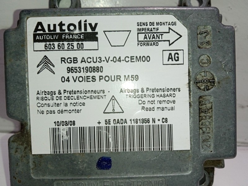 Recambio de centralita airbag para daewoo kalos 1.4 se referencia OEM IAM   