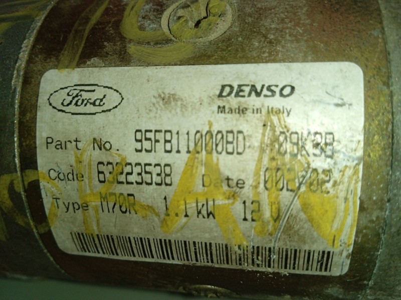 Recambio de motor de arranque para ford ka (ccq) básico referencia OEM IAM 63223538  